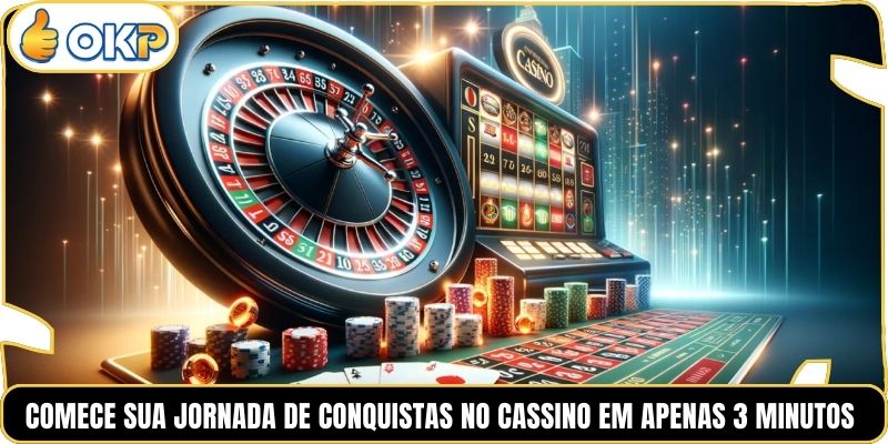 Comece sua jornada de conquistas no cassino em apenas 3 minutos. 