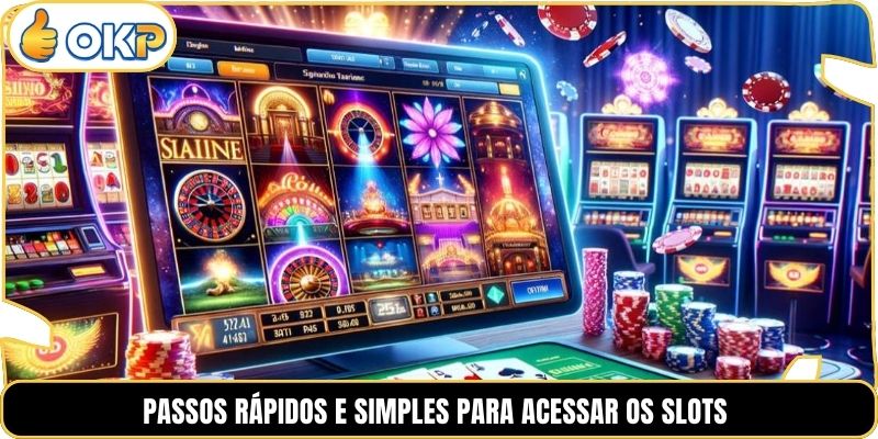 Passos rápidos e simples para acessar os slots